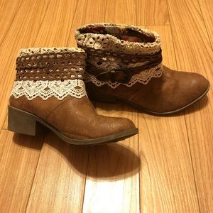 Tigebear Republik Brown Vintage Style Ankle Boot